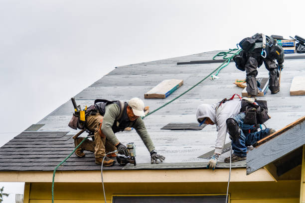 Professional Gutter Installation technician working in Southington, CT